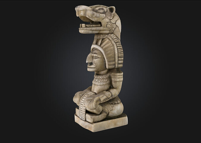 Jaguar Warrior Statue  Ferocity Cast in Stone 3D model