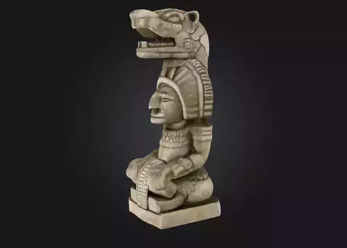 Jaguar Warrior Statue  Ferocity Cast in Stone