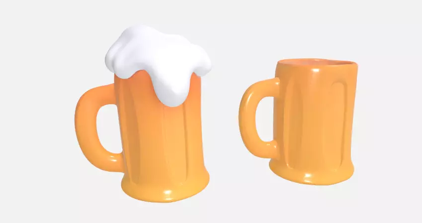 Stylized Beer Mug 3D for 3D print 3D print model_0