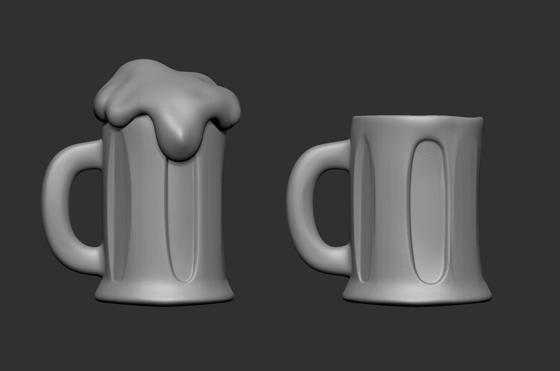 Stylized Beer Mug 3D for 3D print 3D print model_2