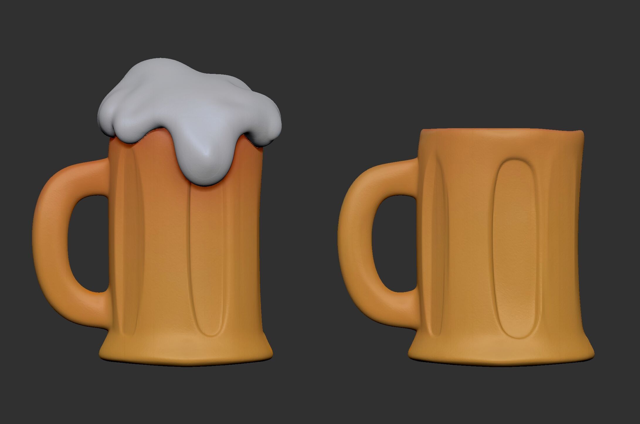 Stylized Beer Mug 3D for 3D print 3D print model_1