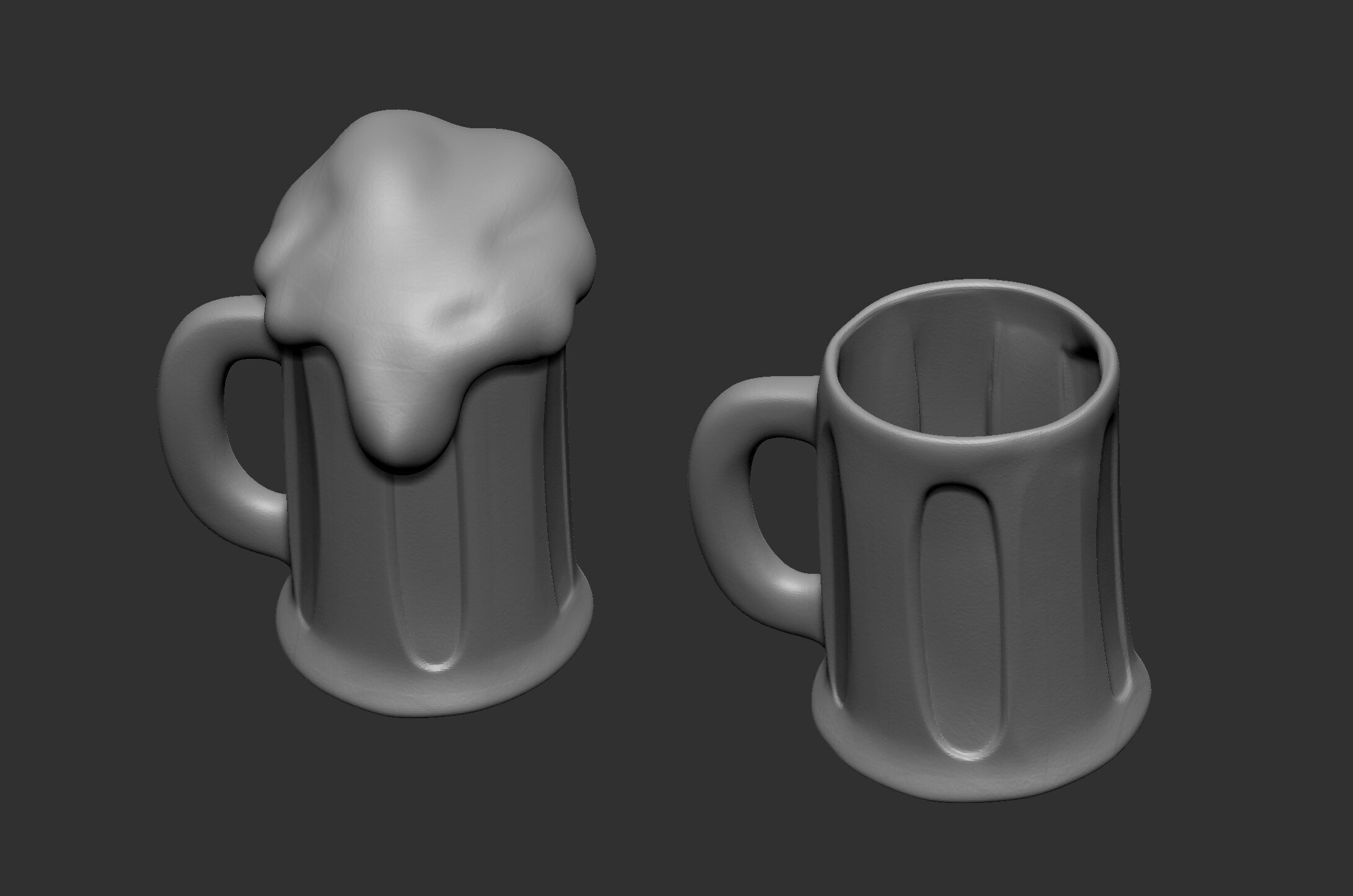 Stylized Beer Mug 3D for 3D print 3D print model_3