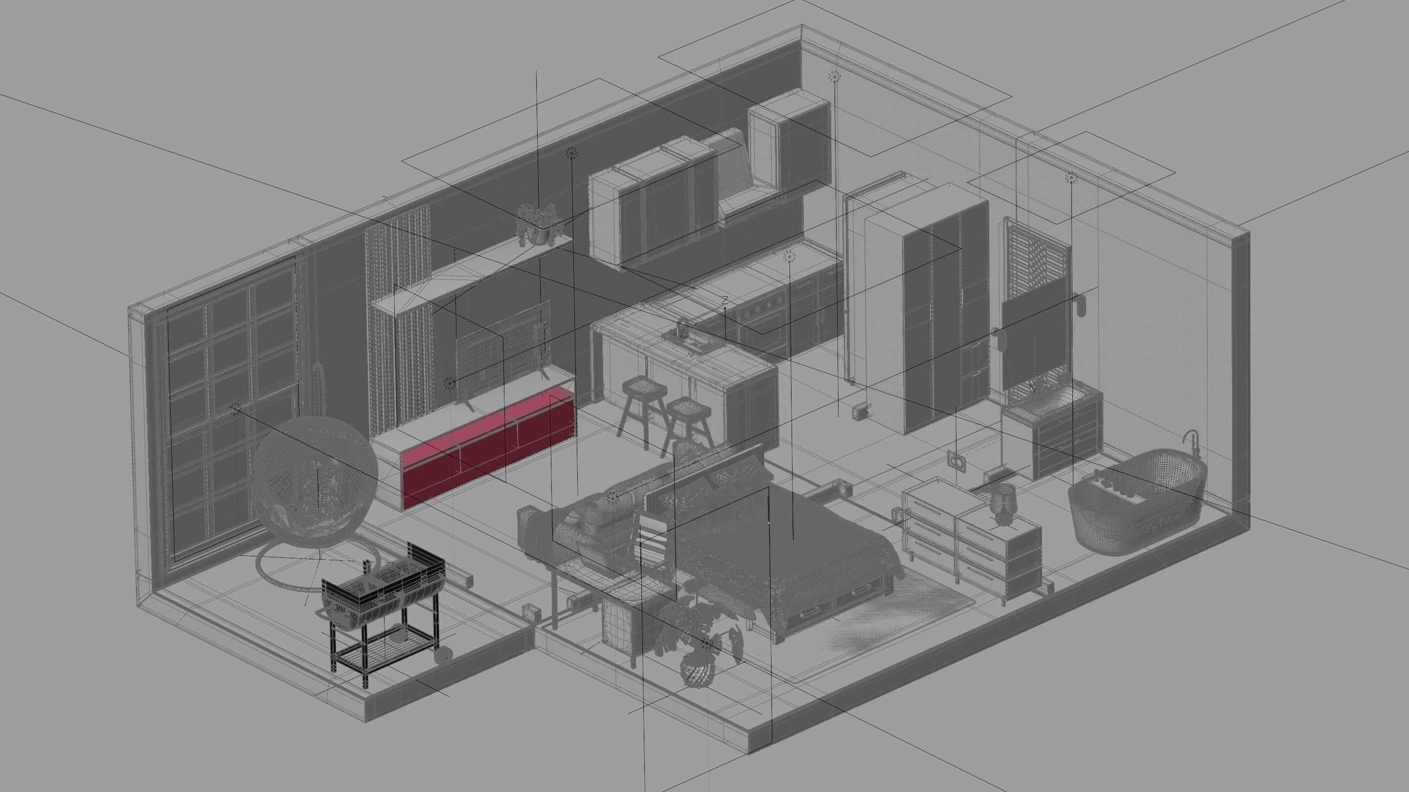 Apartment interior 3D model_5