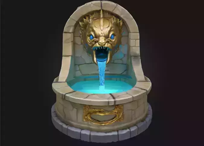Mystical Fountain of the Sea Serpent  Waters of Legend and Power