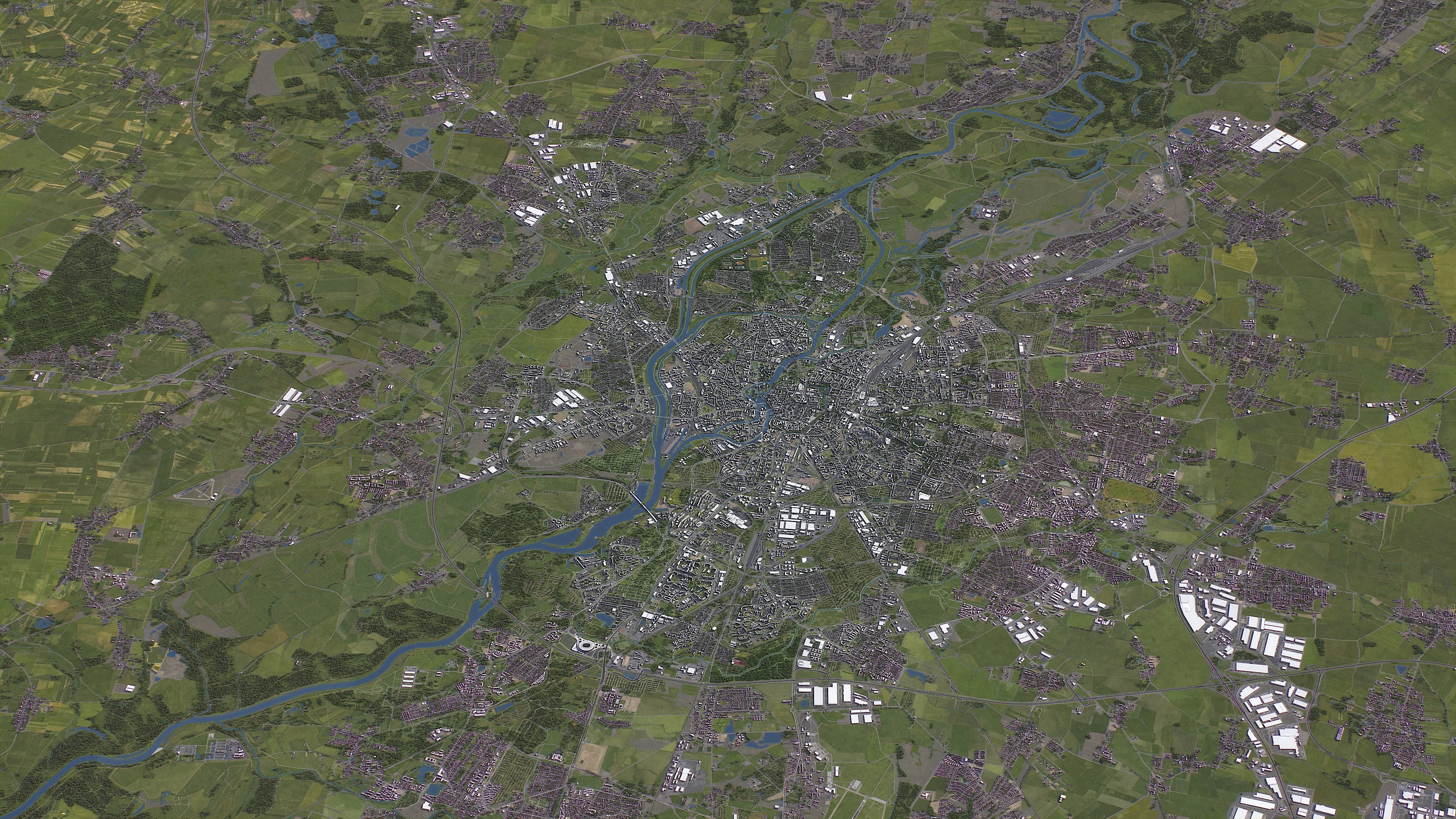 Wroclaw - Topography Terrain 3D City 3D Model Collection_5