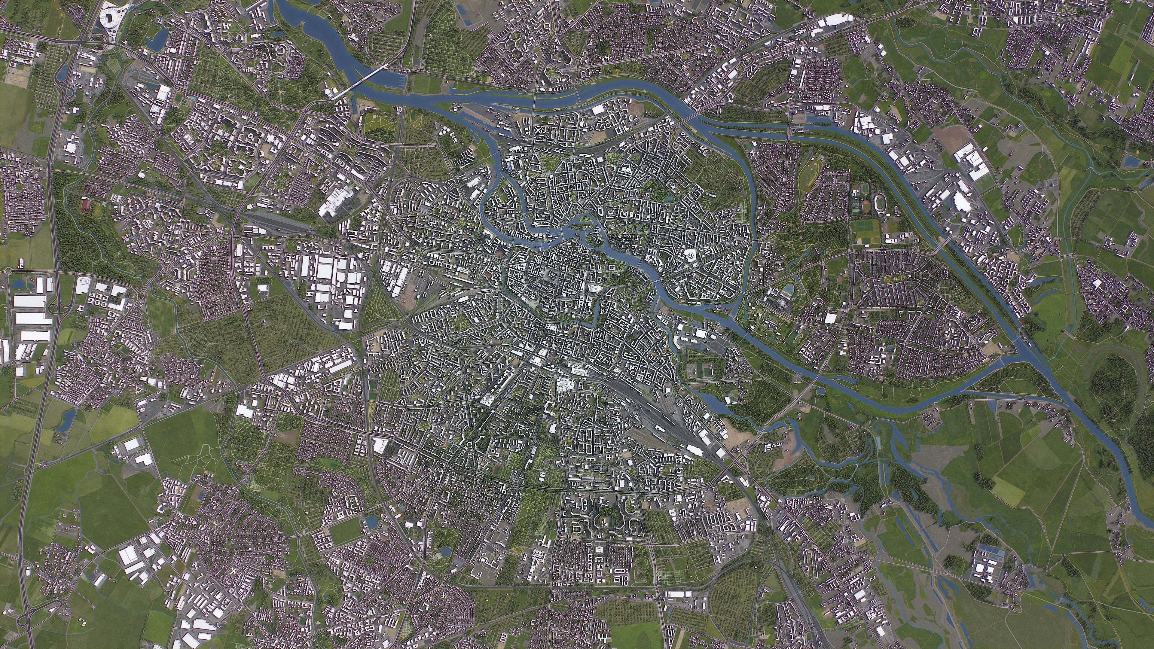 Wroclaw - Topography Terrain 3D City 3D Model Collection_21