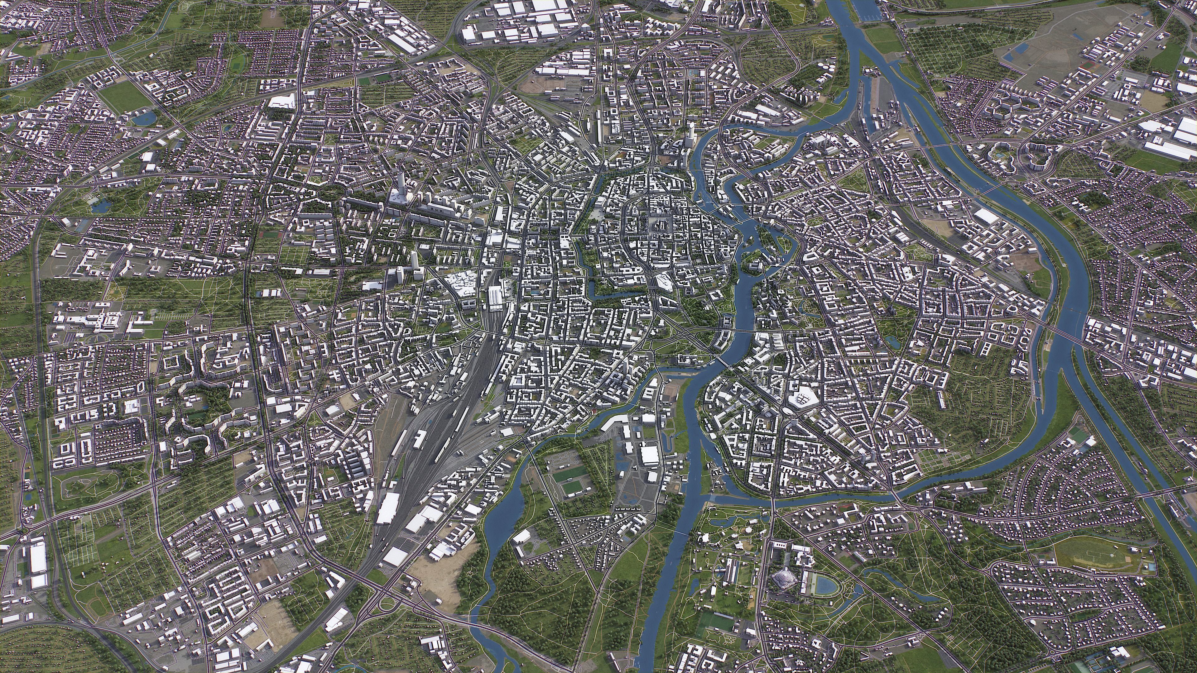 Wroclaw - Topography Terrain 3D City 3D Model Collection_53