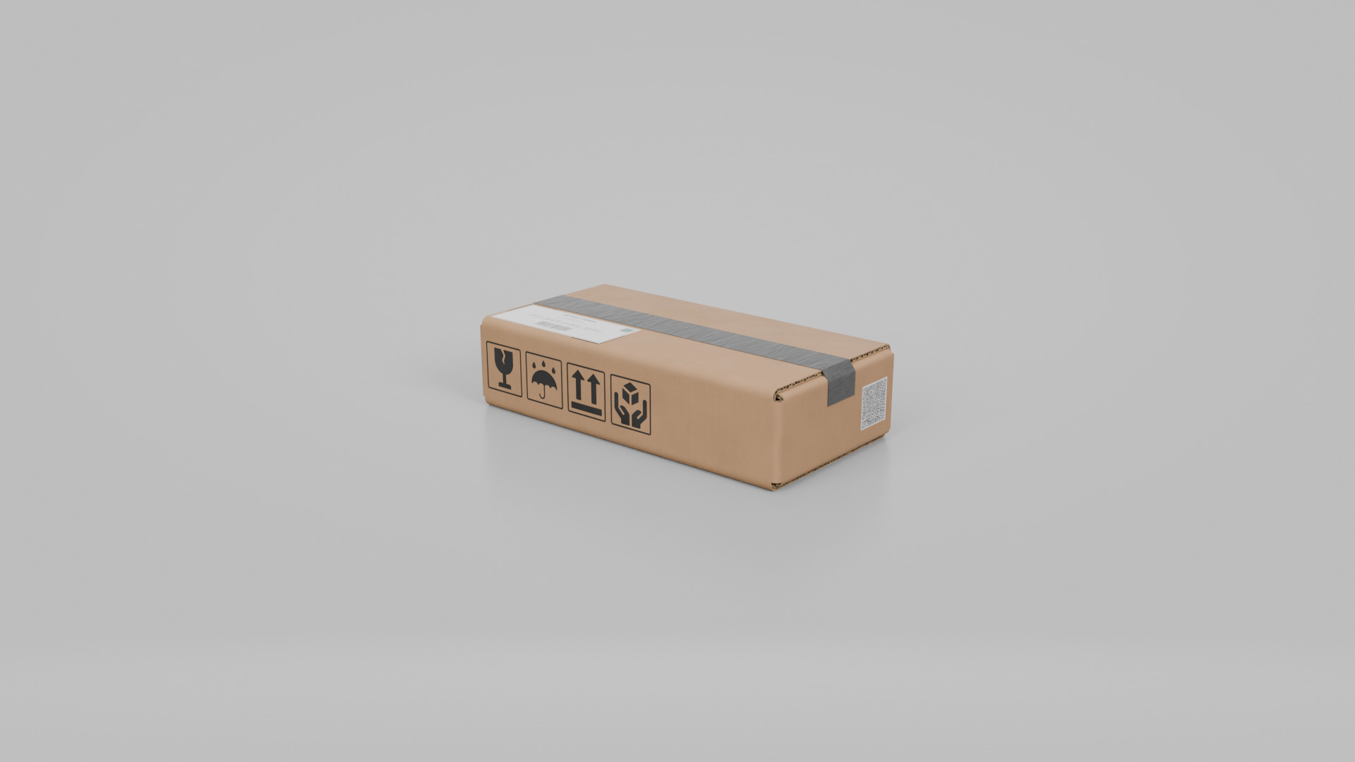 Cardboard Box R-120 - Rigged and Customizable Low-poly 3D model_3