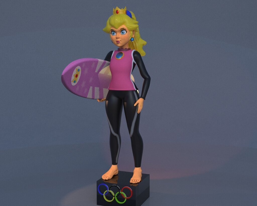 Princess Peaches Surf 3D print model_1