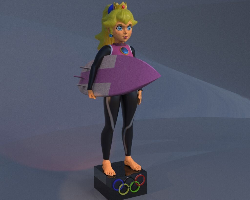 Princess Peaches Surf 3D print model_2