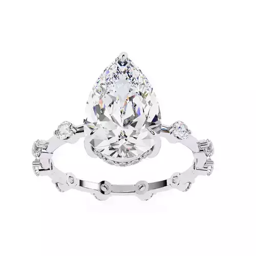 PEAR  DIAMOND RING -CAD-151 