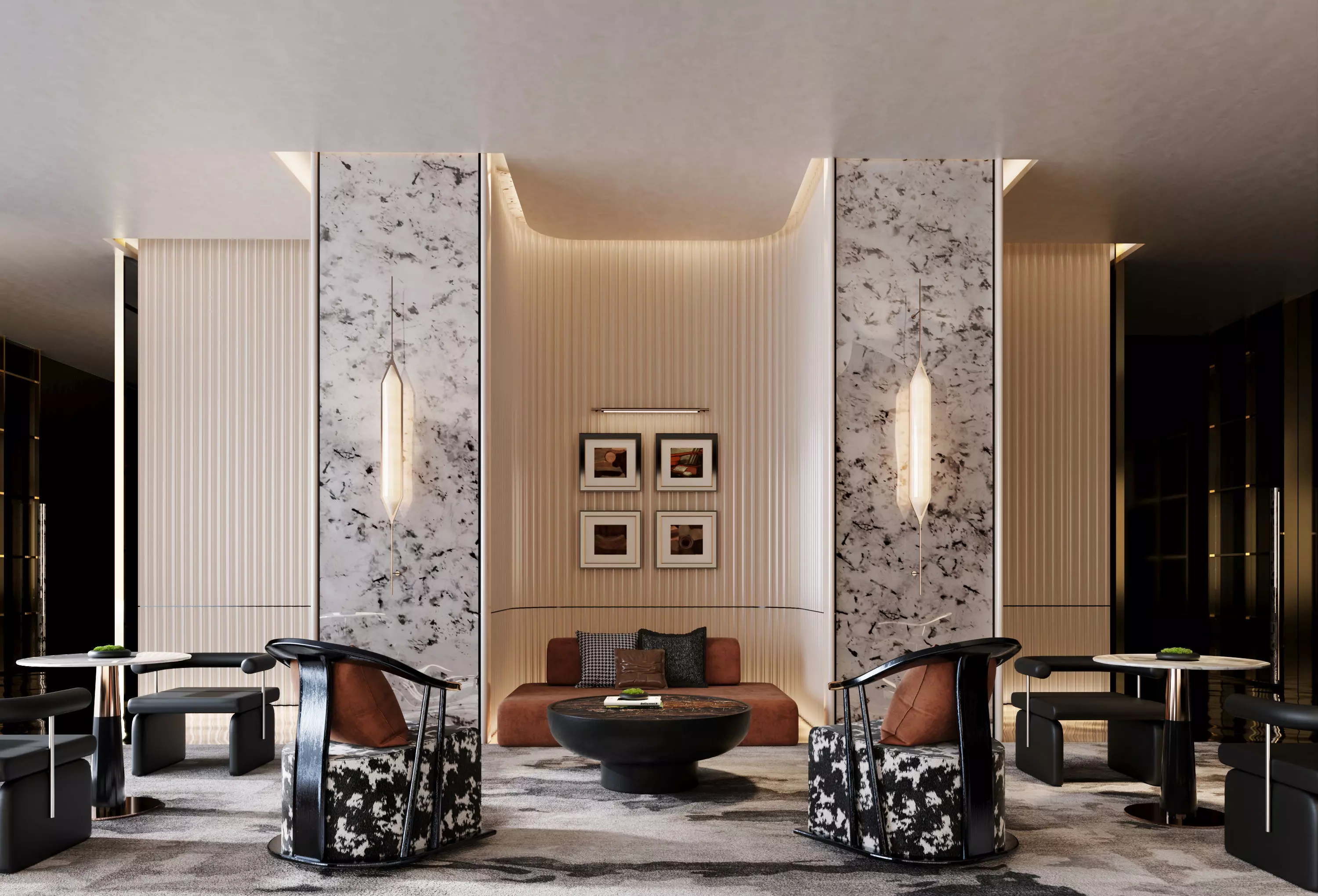 Hotel reception room 3D model