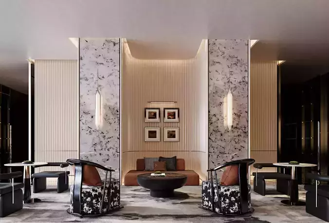 Hotel reception room