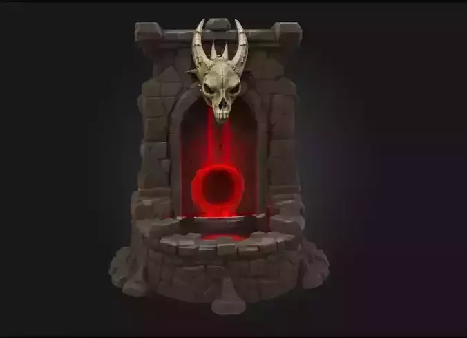Dragons Red Portal  Gateway Blazing with Ancient Power