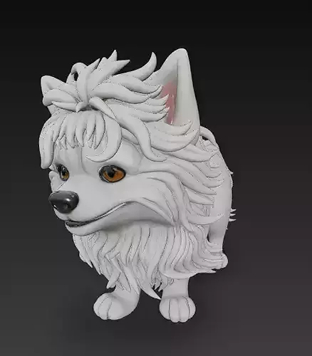 Handsome Dog Realistic 3D Model Basic - Low Poly Realistic