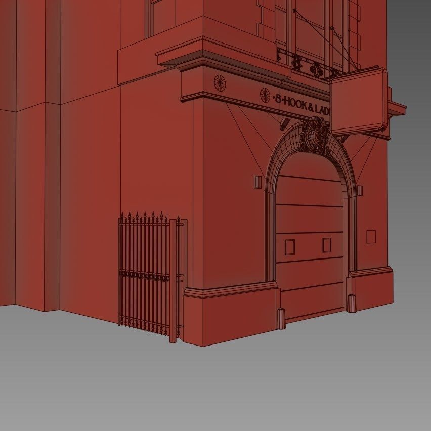 Ghostbusters house Low-poly 3D model_10