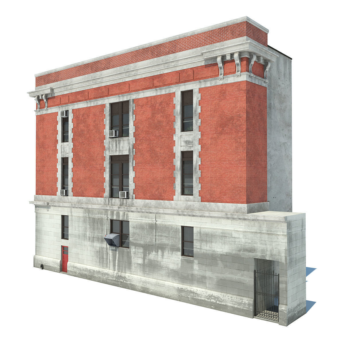Ghostbusters house Low-poly 3D model_2