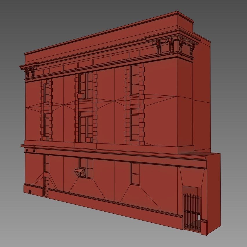 Ghostbusters house Low-poly 3D model_7