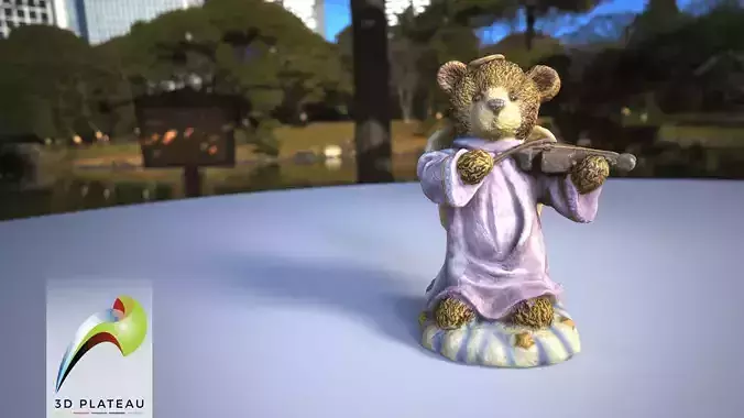 0001-06 Violin Bear 3D print model