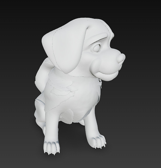 Dog Realistic 3D Model Basic - Low Poly Realistic Low-poly 3D model_11