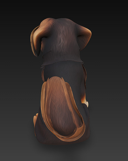 Dog Realistic 3D Model Basic - Low Poly Realistic Low-poly 3D model_8