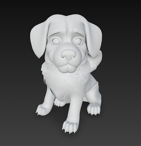 Dog Realistic 3D Model Basic - Low Poly Realistic Low-poly 3D model_10