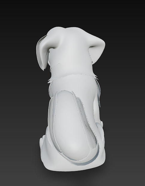 Dog Realistic 3D Model Basic - Low Poly Realistic Low-poly 3D model_13