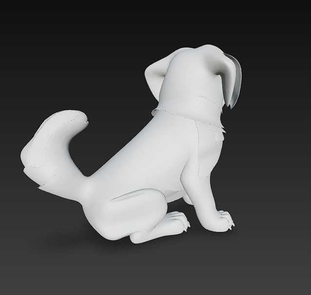 Dog Realistic 3D Model Basic - Low Poly Realistic Low-poly 3D model_12