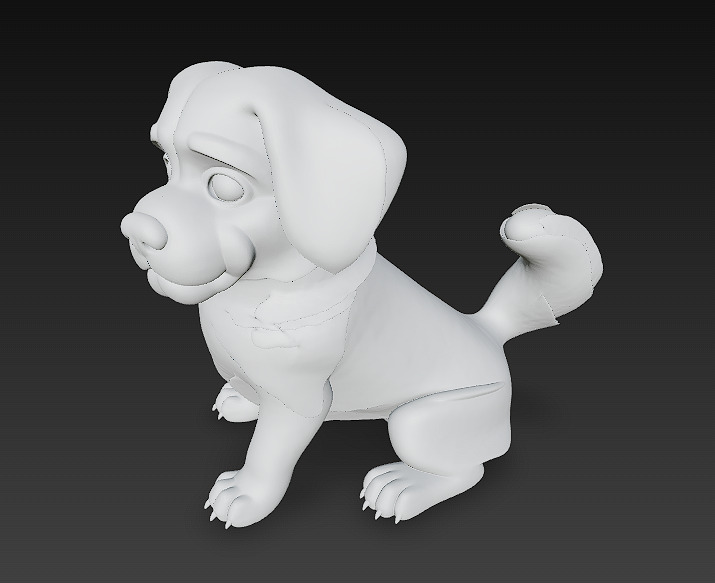 Dog Realistic 3D Model Basic - Low Poly Realistic Low-poly 3D model_9