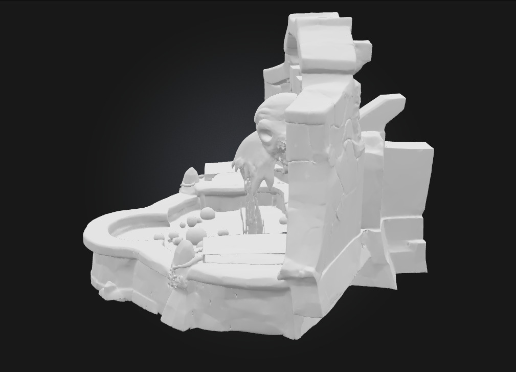 Skull Fountain Sanctuary Dark Elegance of Forbidden Waters 3D model_8