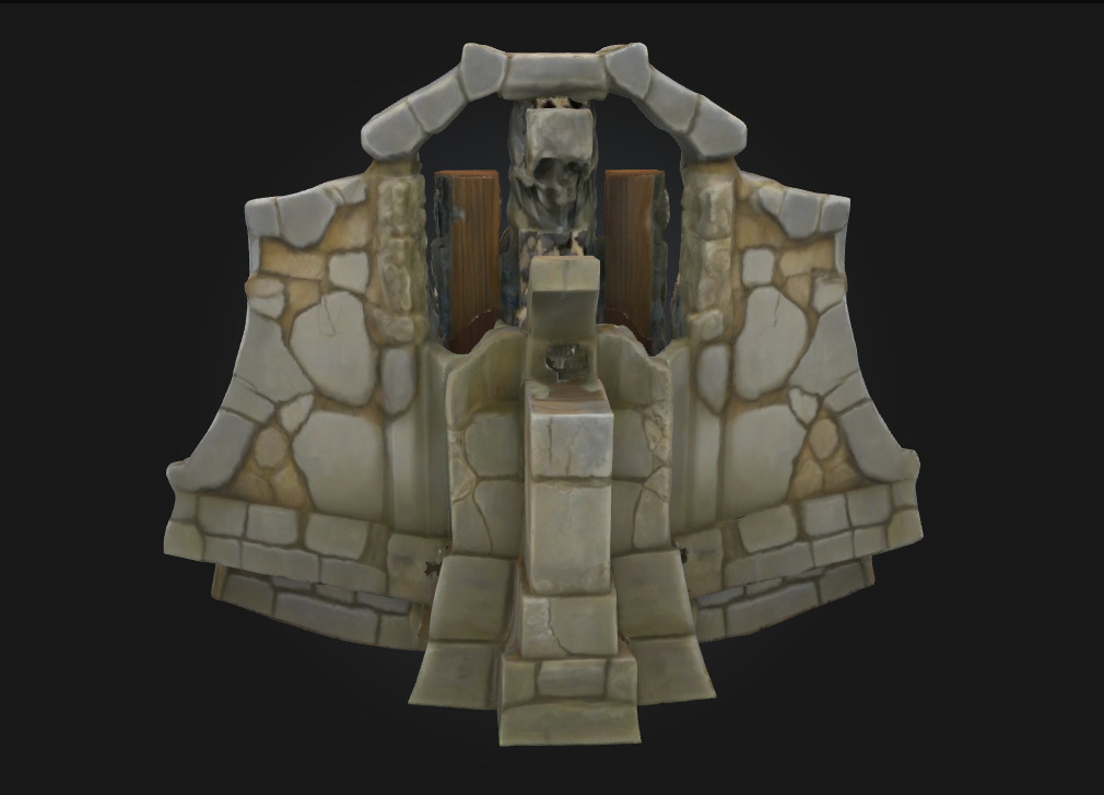 Skull Fountain Sanctuary Dark Elegance of Forbidden Waters 3D model_3