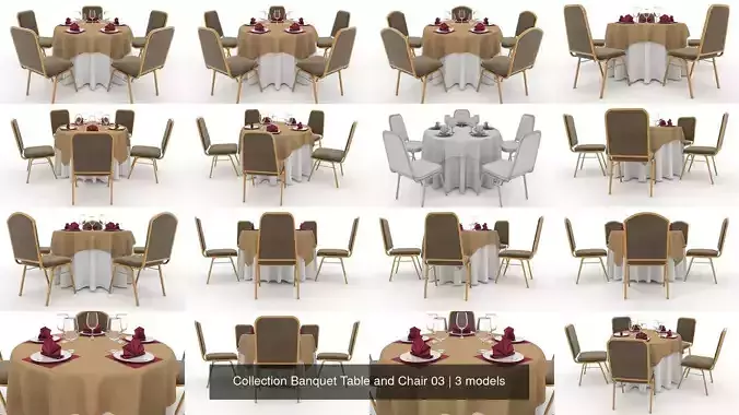 Collection Banquet Table and Chair 03