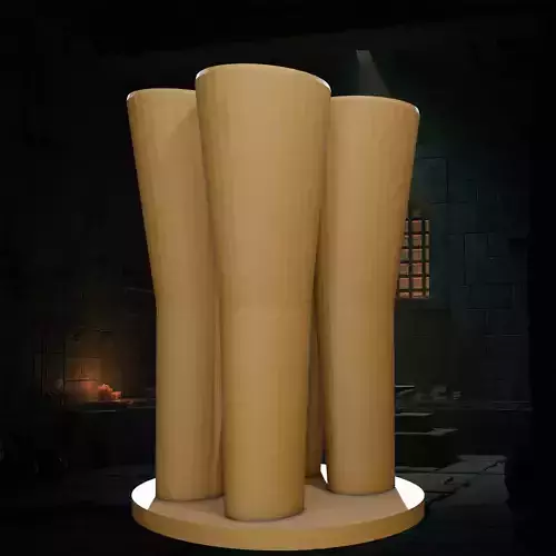 Quad Brush Holder Vase 3d Print File