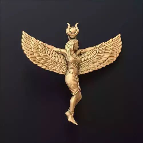 Isis Egyptian Goddess Pendant v2