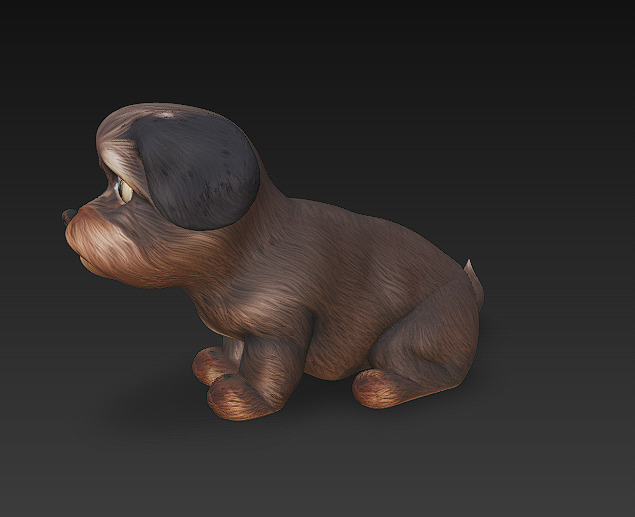 Dog Realistic 3D Model Basic - Low Poly Realistic Low-poly 3D model_6