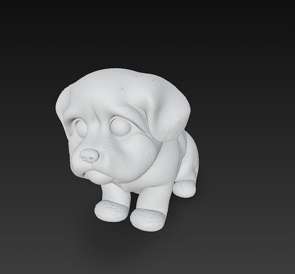 Dog Realistic 3D Model Basic - Low Poly Realistic Low-poly 3D model_8