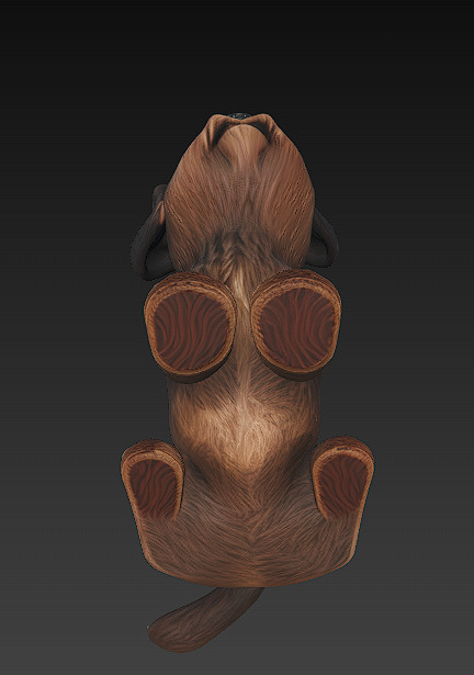 Dog Realistic 3D Model Basic - Low Poly Realistic Low-poly 3D model_7