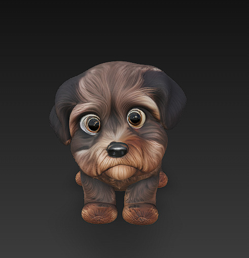 Dog Realistic 3D Model Basic - Low Poly Realistic Low-poly 3D model_3