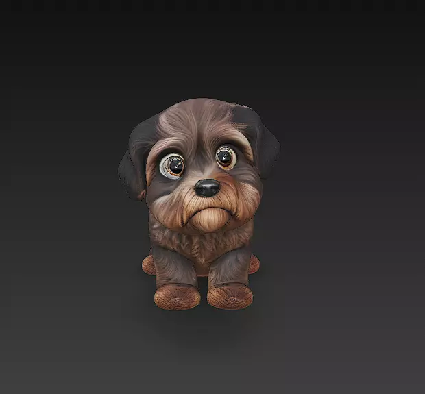 Dog Realistic 3D Model Basic - Low Poly Realistic Low-poly 3D model_0