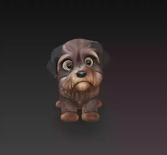 Dog Realistic 3D Model Basic - Low Poly Realistic