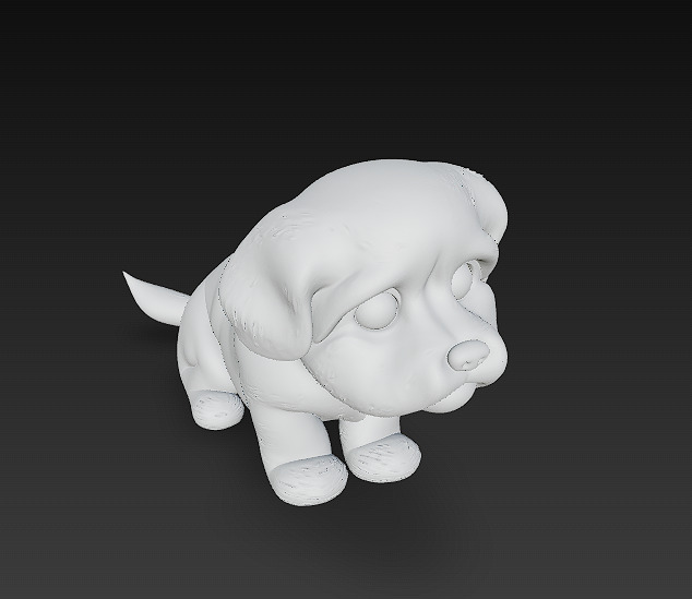 Dog Realistic 3D Model Basic - Low Poly Realistic Low-poly 3D model_14