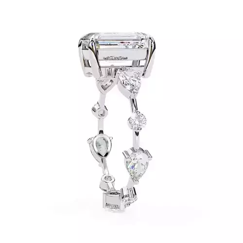 EMERALD  DIAMOND RING -CAD-153 3D model