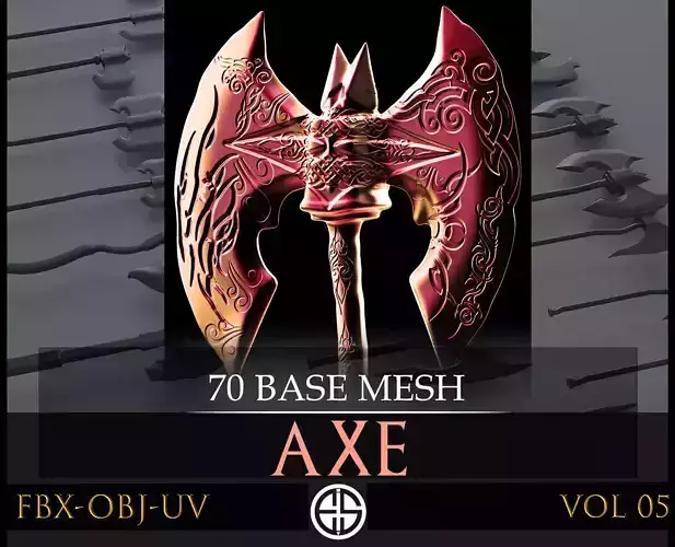 70 Models Of Weapons - Cold Weapons-Low Poly - UV- Vol 05