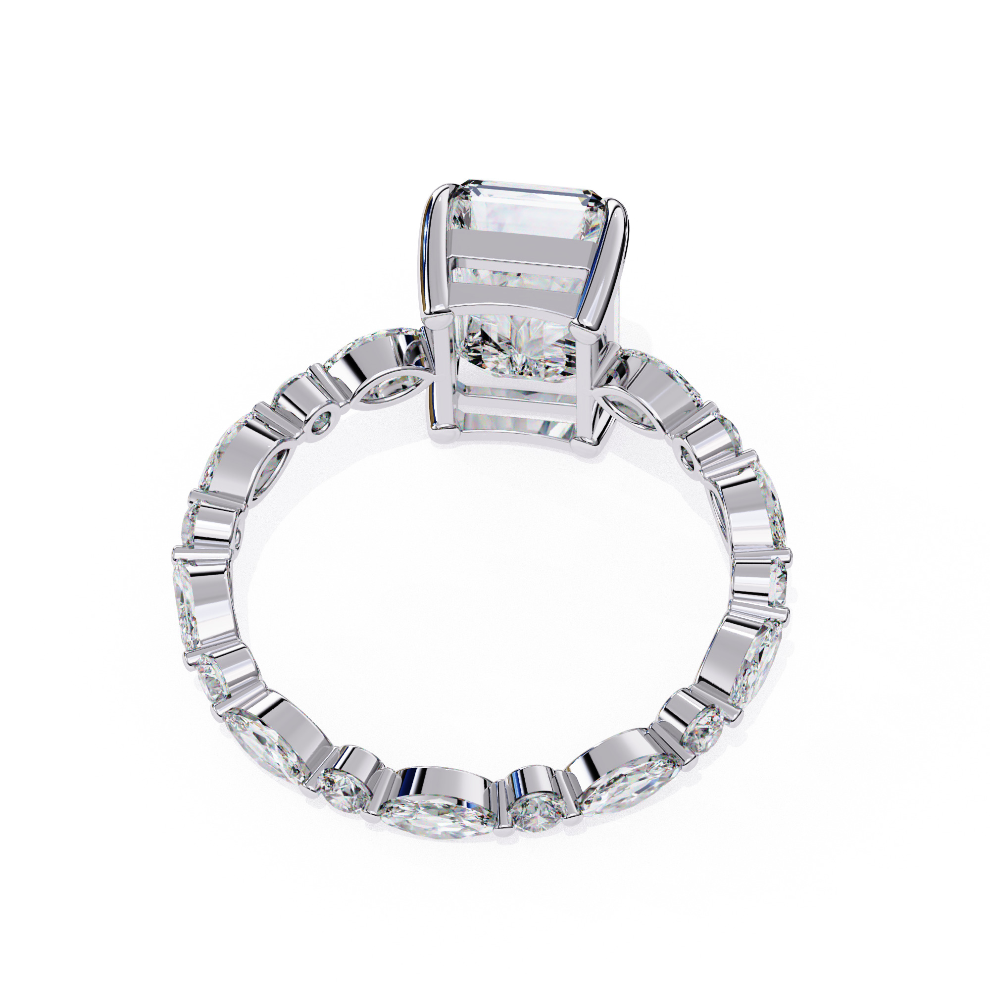 RADIANT DIAMOND RING -CAD-155 3D model_15