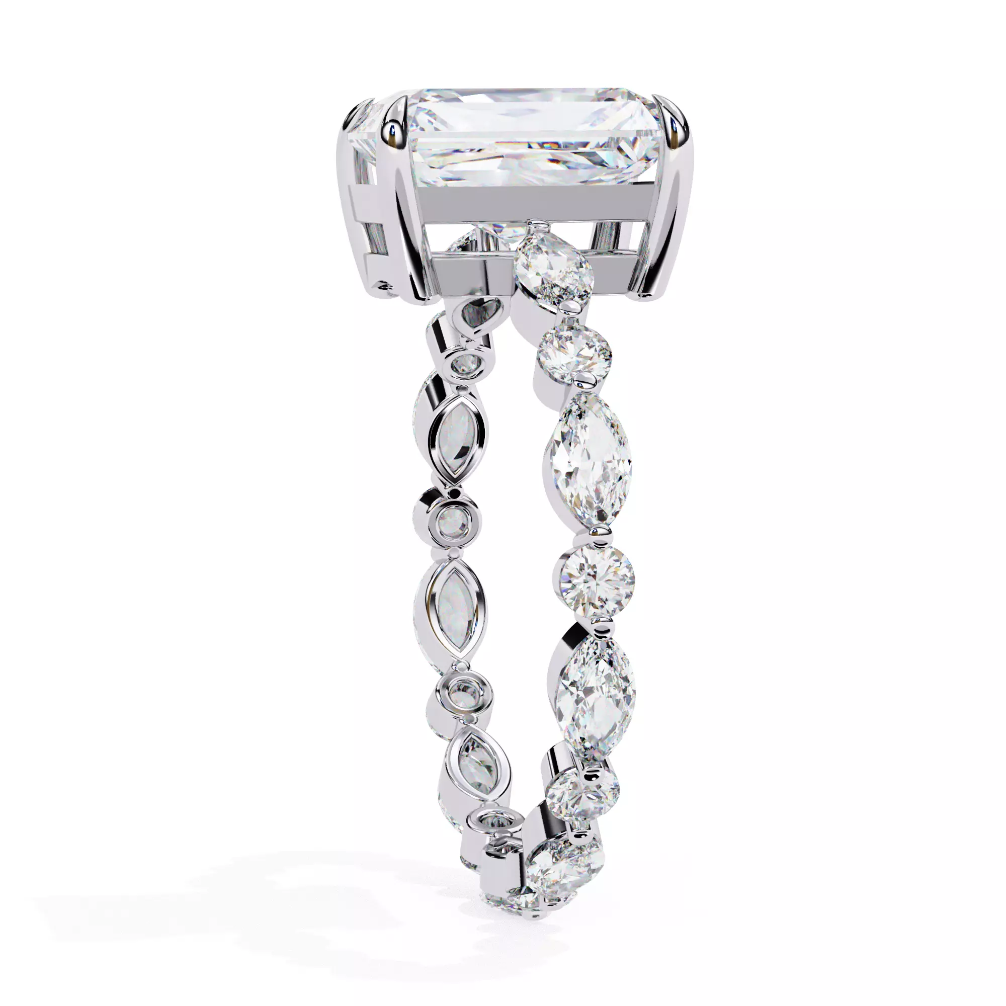 RADIANT DIAMOND RING -CAD-155 3D model_0