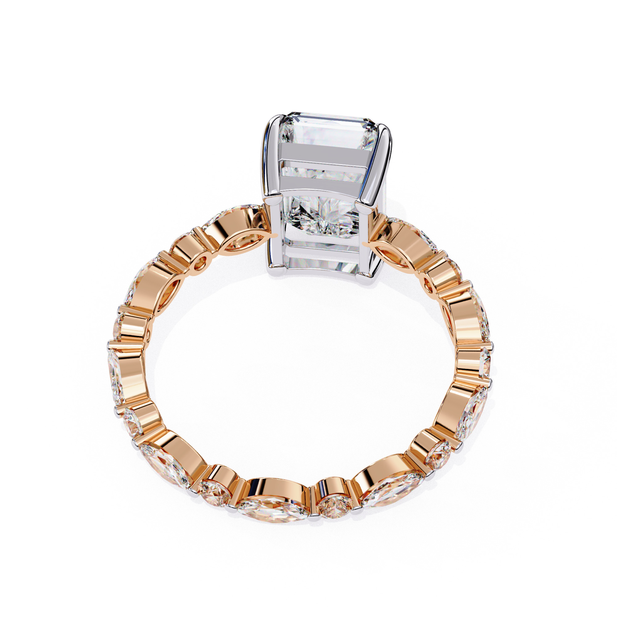 RADIANT DIAMOND RING -CAD-155 3D model_17