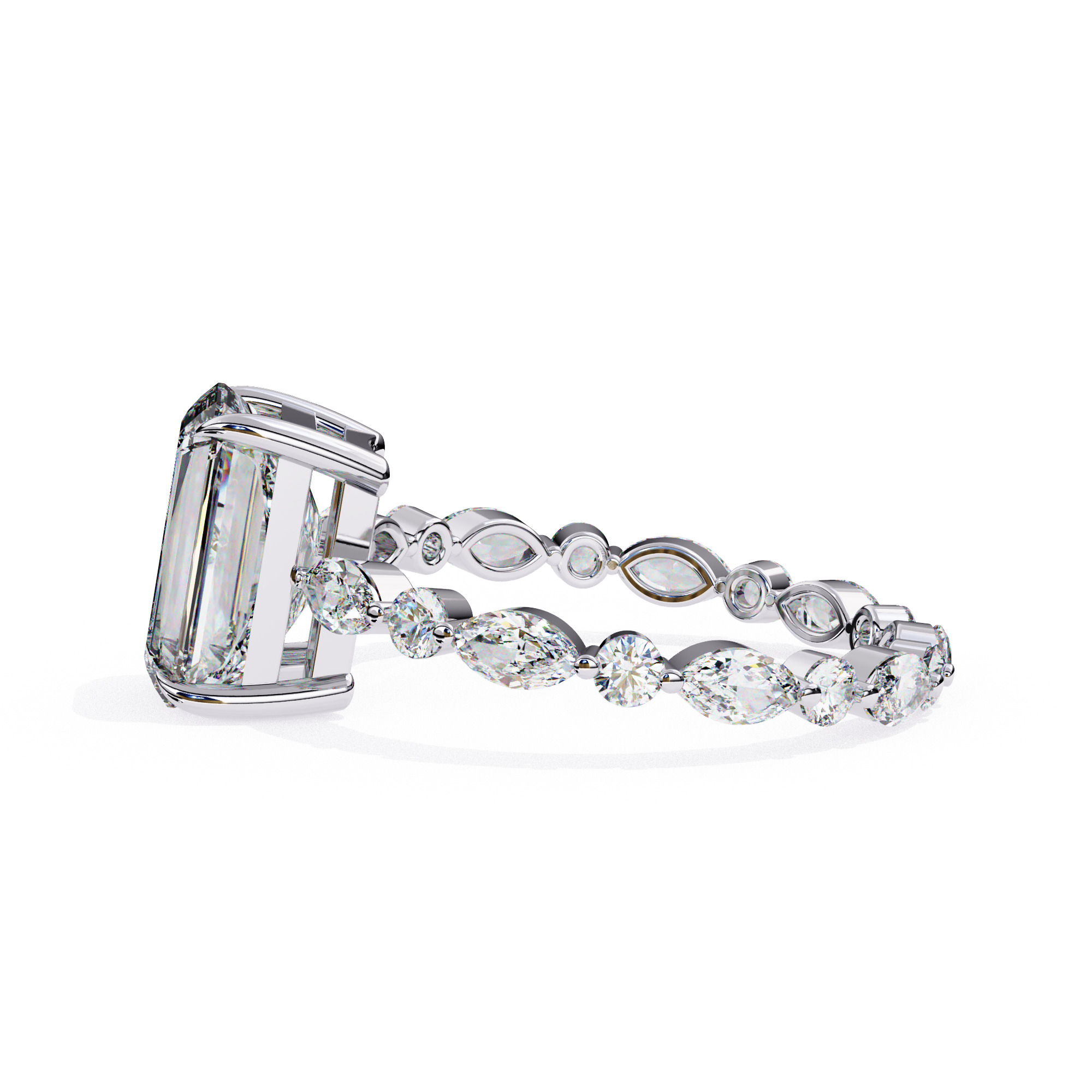 RADIANT DIAMOND RING -CAD-155 3D model_5