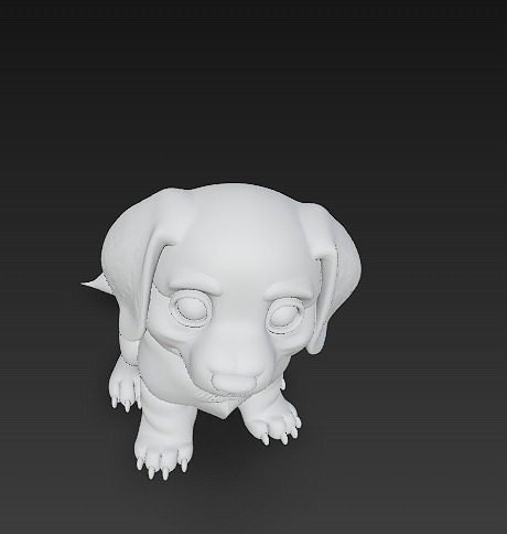 Dog Cute Realistic 3D Model Basic - Low Poly Realistic Low-poly 3D model_13