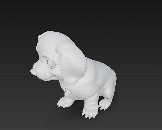 Dog Cute Realistic 3D Model Basic - Low Poly Realistic Low-poly 3D model_12