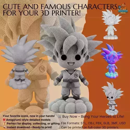 Son Goku Knit Figure 3D model